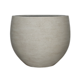 Jumbo Orb Pflanzkübel Grey Washed aus Fiberstone – kleines Modell freigestellt [mc]