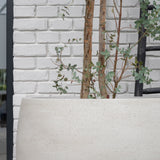 Jumbo Orb Pflanzkübel Grey Washed aus Fiberstone – Seitenansicht