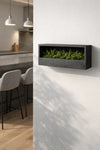 Längliche Wandpflanzschale Wally Balcony Schwarz aus Fiberstone