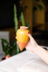 Keramik Olla Senfgelb – Tröpfchenbewässerung für Garten und Hochbeet
