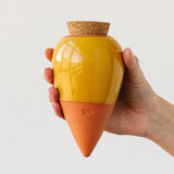 Keramik Olla Senfgelb – Tröpfchenbewässerung für Garten und Hochbeet