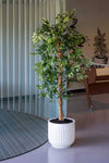 Blumentopf Arcus Seidenweiß aus Fiberglas