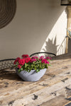 Ovale Pflanzschale Dorant Grau aus Fiberstone