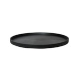 Runde schwarze Untersetzer von Pottery Pots auf einem Tisch, ideal zum Schutz von Oberflächen. [mc]