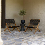Mini Pax Pflanzkübel Schwarz aus Fiberstone – im Lifestyle-Setting