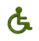 Islandmoos Piktogramm Toilettenrollstuhl Finestgreen [mc]