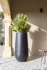 Nax Pflanzkübel Schwarz aus Fiberstone