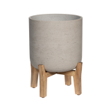 Charlie Feet Low Konfigurator in a modern design, showcasing dimensions Ø:22cm, Ö:16cm, H:25.5cm, T:16.5cm.
