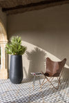 Pflanzkübel Nax Schwarz, Bodenvase aus Fiberstone