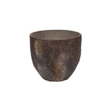 Pottery Pots Jesslyn Oyster Imperial Braun, a decorative oyster planter with a rich brown finish and textured surface.