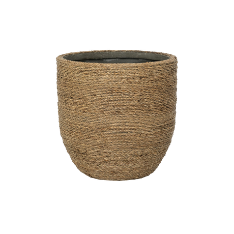 Cody Straw Grass handgewebter Pflanzkorb L Finestgreen [mc]