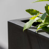 Bouvy Pflanzkübel Schwarz aus Fiberstone – Detailansicht