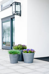 Bucket Pflanzkübel Grau aus Fiberstone
