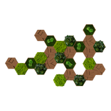 Kork-Hexagon Set, 25er Set Finestgreen [mc]