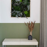 Pflanzenbild im Dschungeldesign, weißer Rahmen 80x80 cm Finestgreen 